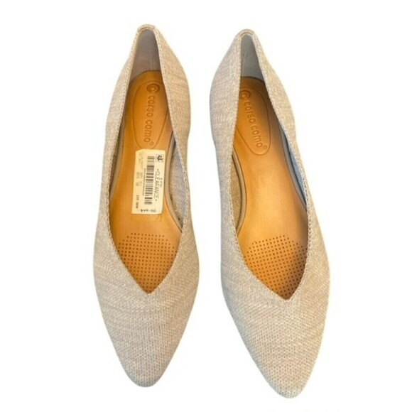 Corso Como Julia Knit Ballet Flats Pointed Toe Shoes Womens Size 8 Gray - Picture 2 of 7